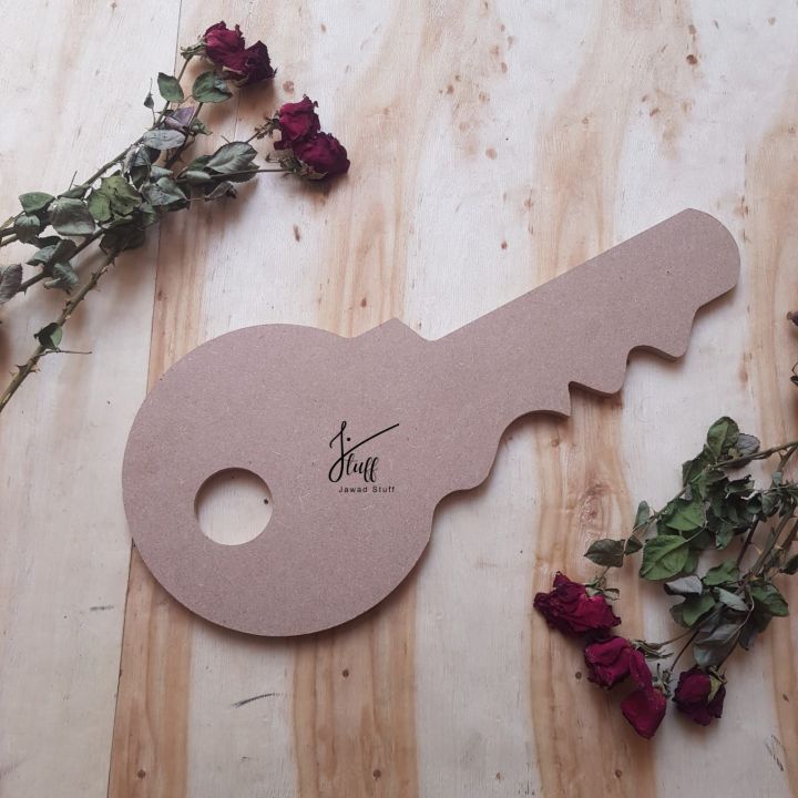 16 inches long mdf key holder with 4 golden screws used for resin artwork
