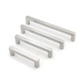 Modern Black Cabinet Handle Square Furniture Hardware Stainless Steel Simple Kitchen Door Knobs Cupboard Wardrobe Drawer Pulls.