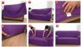Solid Color Elastic Sofa Covers for Living Room Thicken Sectional Corner Slipcovers Couch Cover. 