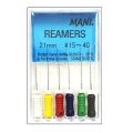 Mani Reamers 21mm -(Pack of 6) Dental Root Canal Endodontic Files.