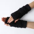 Pink Fingerless Gloves Y2K Wrist Warmers Arm Warmers Gloves for Women Chic Streetwear Fall Winter Mink-Like Velvet Gloves.