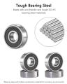10 Pcs 608 2RS Ball Bearings 608ZZ Bearing Steel and Double Rubber Sealed Miniature Deep Groove Ball Bearings (8mm x 22mm x 7mm). 