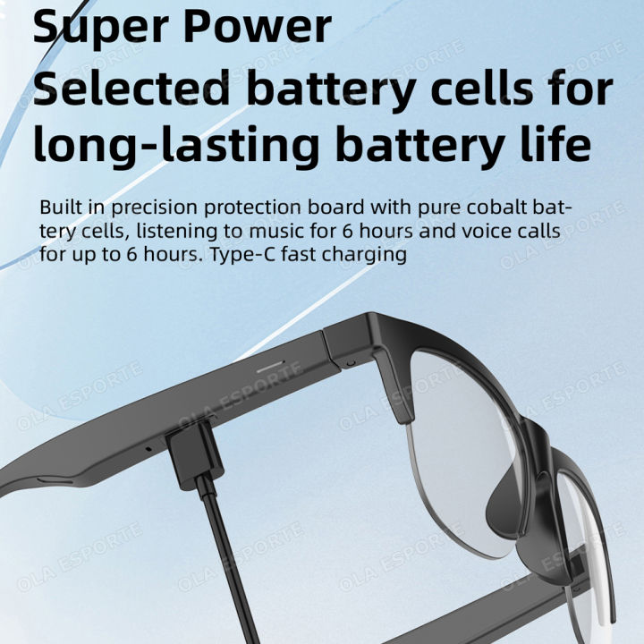 New%20Smart%20AI%20Glasses%20Voice%20Assistant%20Wireless%20Call%20Music%20Playback%20Photosensitive%20Color%20Change%20Sunscreen%20Sunscreen%20Sunglasses%20-%20Image%204