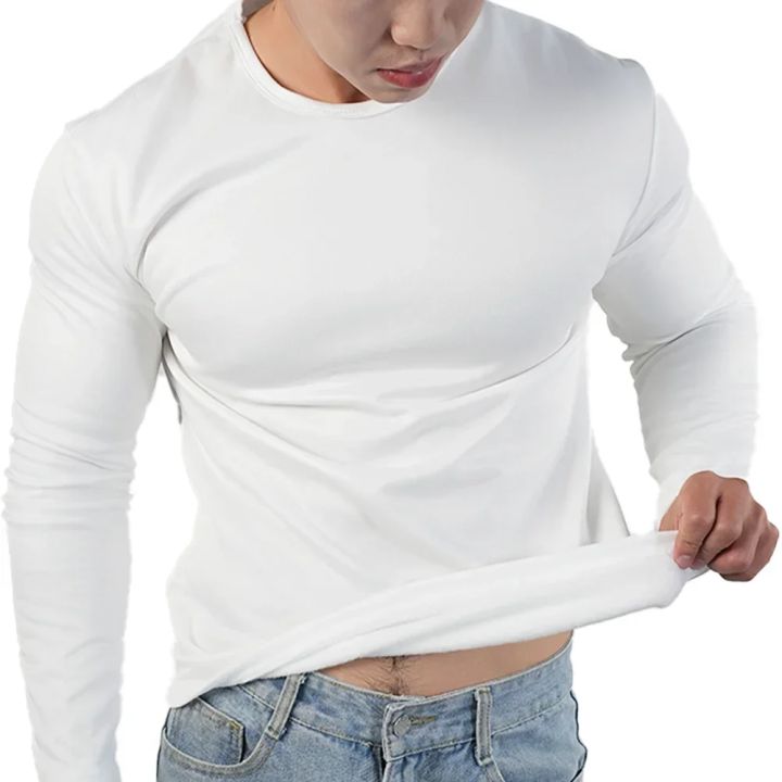 Men's%20Winter%20Thermal%20Underwear%20Extreme%20Cold%20Weather%20Long-sleeved%20Base%20Layer%20Top%20Fleece%20Lined%20New%20Winter%20O-Neck%20Bottoming%20Shirts%20-%20Image%202