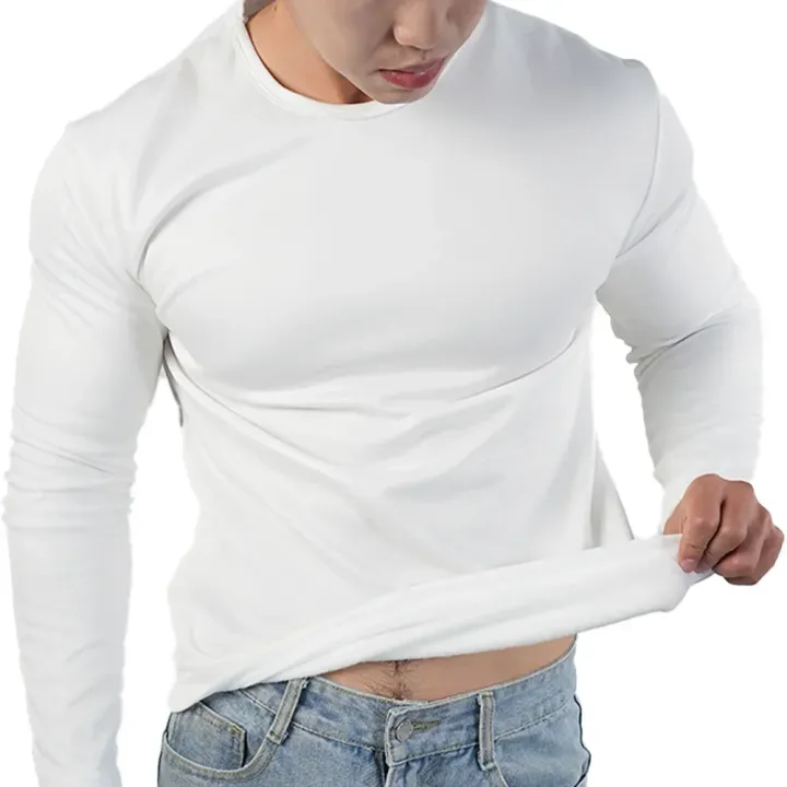 Men's%20Winter%20Thermal%20Underwear%20Extreme%20Cold%20Weather%20Long-sleeved%20Base%20Layer%20Top%20Fleece%20Lined%20New%20Winter%20O-Neck%20Bottoming%20Shirts%20-%20Image%202