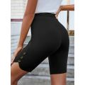 Plus Size 1XL-5XL Women Yoga Shorts High Waisted Knee Length Stretchy Casual Shorts Ladies Yoga Lightweight Comfy Shorts. 