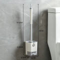 Toilet Brush Set With Holder, Wall Mounted Long Handle Toilet Brush Flexible Toilet Brush Bathroom Brush Cleaning Tools.