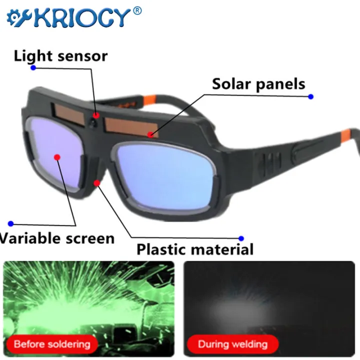 Automatic Darkening Dimming Welding Glasses Anti-glare Argon Arc Welding Glasses Welder Eye Protection Goggles Tools