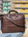 Men's Office Bag Briefcase Bag File Bag Laptop Bag Travel Document Bag PU leather Side Bag. 