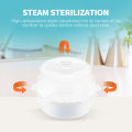 Microwave Steam Sterilizer for Baby Bottles Temperature Nipple Sterilizer Bottle Holder Storage Box Baby Bottle Warmer BPA Free.