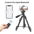 Tripod 3160S Portable Aluminum Dslr Tripod Camera Stand Cellphone Tripod Stand Vlogging Ringlight Holder. 