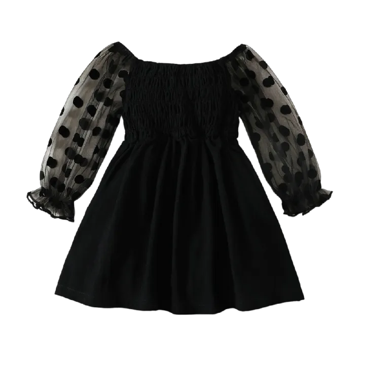 1-6%20Year%20Baby%20Girl%20Fashion%20Off%20the%20Shoulder%20Black%20Mesh%20Long%20Sleeved%20Dress%20%20for%20Spring&Autumn%20Party%20Photography%20Skirt%20Outfits%20-%20Image%207