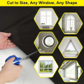 95-98% Blackout Curtain DIY Portable Travel Removable Blocking Darkest Window Film Cloth Self-adhesive Window Shades.