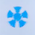 Blue PVC Gel Ice Pack - Adjustable Cooling Pad for Helmets & Hats | Reusable Cold Compress Travel Portable Outdoor Accessory. 