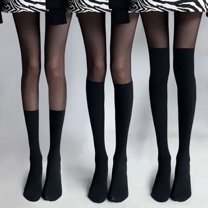 Women%20Tights%20Pantyhose%20Patchwork%20Sheer%20Black%20Thigh%20High%20Stockings%20Tights%20Women%20Female%20Hosidery%20Over%20Knee%20Stripe%20Pantyhose%20-%20Image%202