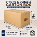 Big Size Strong Carton Box 20x12.5x13 Inch (51x32x33 cm) ideal for packing, moving and shipping. Durable corrugated box for eCommerce, storage and courier use. Strong build helps protect items during transport. Suitable for home and business use..