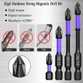 Magnetic Anti Slip Threaded Drill Bit, Shockproof,sixteen Rods,alloy Steel Drill Bit,suitable for Power Tools,6 Pieces 12 Pieces. 