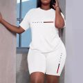 Women's Tracksuit Casual 2026 Summer Two Piece Sets Hot Sales Fashion Quality O-Neck Short Sleeve Sports T-Shirts Daily Clothing.