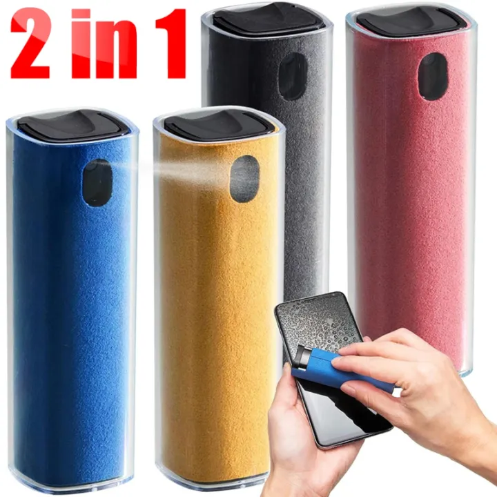 2In1 Mobile Phone Screen Cleaner Spray Bottle Set Computer PC ...