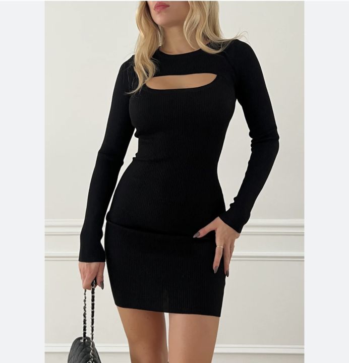 Women's Summer Full Sleeve Bodycon Dress Slim Fit Casual Maxi