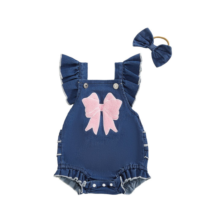 Baby%20Girl%202Pcs%20Summer%20Outfits%20Ruffle%20Sleeveless%20Bowknot%20Embroidery%20Denim%20Romper%20with%20Headband%20Set%20Newborn%20Clothes%20-%20Image%202