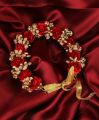 Red gorgeous gajra for khopa and hair bun - Artificial gajra for holud, wedding, falgun or parties.
