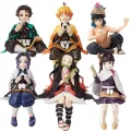 10-15cm Anime Demon Slayer Figure Kamado Tanjirou Nezuko Sitting Posture Action Figure PVC Model Doll Collection Toy Gift Kids. 