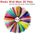 32 Colors 3D Pen Filament 1.75mm PLA, Each Color 10Feet(3m), Total 320 Feet (96m) 3D Pen Filament Refills, Random Color. 