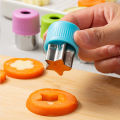 Kitchen Star Heart-shaped Vegetable Cutter Plastic Handle Portable Cooking Tools Stainless Steel Fruit Cutting Kitchen Utensils. 