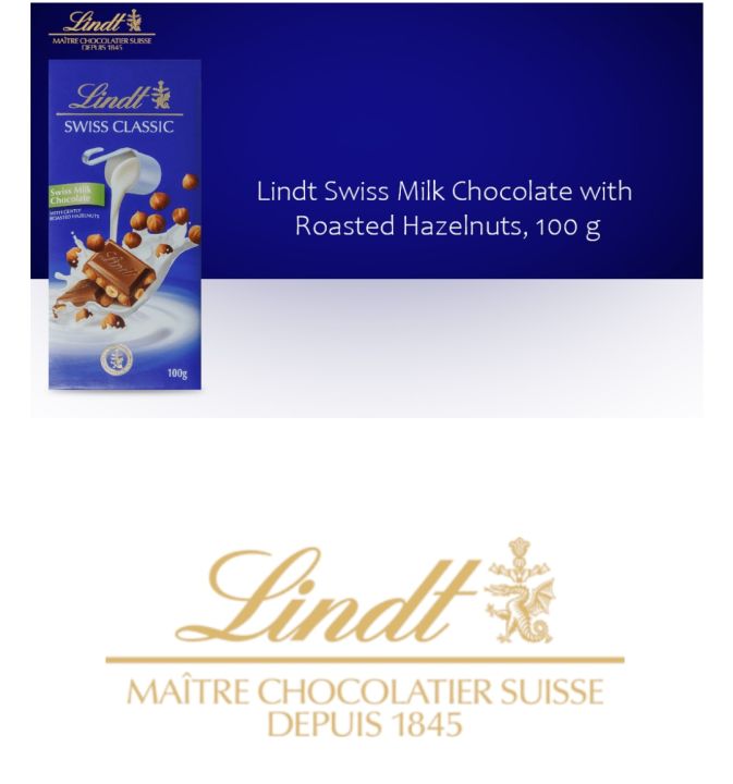 Lindt%20Swiss%20Classic%20Milk%20Chocolate%20With%20Hazelnut%20Bar%20100%20Gram%20(Pack%20of%201/2/3/5)%20-%20Image%202