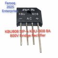 KBU808 SIP-4 GBU-808 8A 800V Bridge Rectifier. 