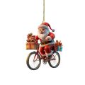 Christmas Tree Pendant Acrylic 2D Cartoon Santa Claus Snowman Festive Hanging Ornaments for Christmas Tree Decor Cute Cartoon. 