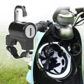 Anti-theft Helmet Lock  Handlebar Mount Motorcycle Electric Motorbike Universal Security Metal Lock 22mm-26mm with Keys Set. 