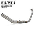 For YAMAHA MT15 R15 XSR155 V3 V4 2017-2025 Motorcycle Exhaust Modify Front Link Pipe Stainless 51mm Escape Header Tube Kit. 