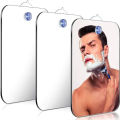 1Pc Acrylic Mirror With Wall Suction Shower Mirror with Razor Holder For Man Shaving Women Makeup Portable Travel Bathroom. 