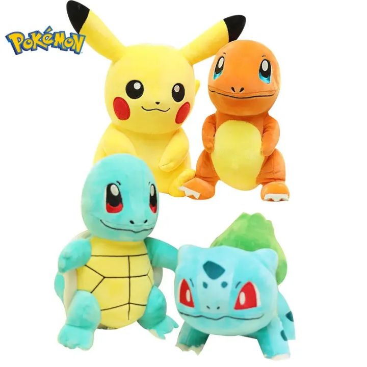 2025@@Charmander Squirtle Bulbasaur Plush Toy Anime Figure Model Kids Birthday  Anime Stuffed  for Kids Children