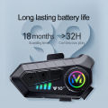 Y10-2X 1/2Pcs Motorcycle Helmet Bluetooth Headset Intercom Long Standby 1000mAh MP3 IPX6 Waterproof  Wireless Hands-free Super. 
