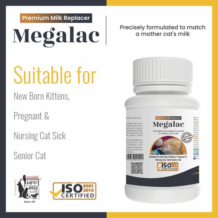 MEGALAC premium milk replacer for KITTTENS