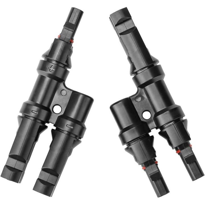 1 Pair Solar Branch Connectors Y Connector Waterproof Solar Panel Connector Solar Wind Power Parts and Accessories for Parallel