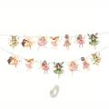 1Set Fairylady Paper Banner Cartoon Fairy HB Letter Hanging Banners For Fairy Wedding Birthday Celebration Party Wall Decoration. 