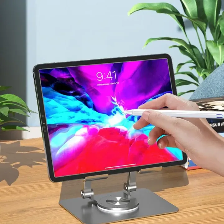 360%C2%B0%20Rotatable%20Tablet%20Stand%20Adjustable%20Foldable%20Desktop%20Stand%20Holder%20Compatible%20For%204.7-12%20Inch%20Ipad%20Pro/Air/Min%20Laptop%20Tablet%20-%20Image%204