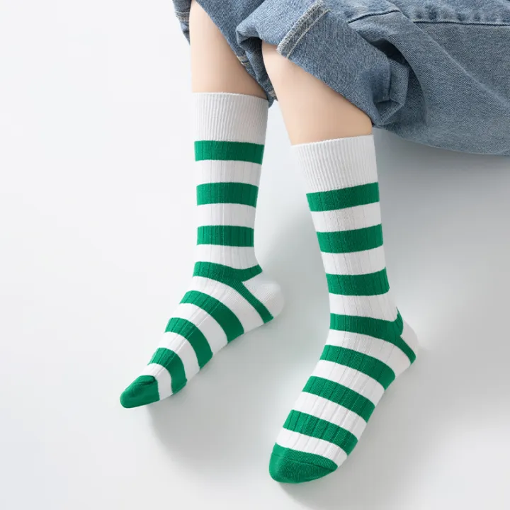 Children's%20socks%20in%20three%20pairs,%20spring%20and%20autumn%20style,%20simple%20and%20versatile,%20green%20striped%20socks%20for%20boys%20and%20girls%20-%20Image%203