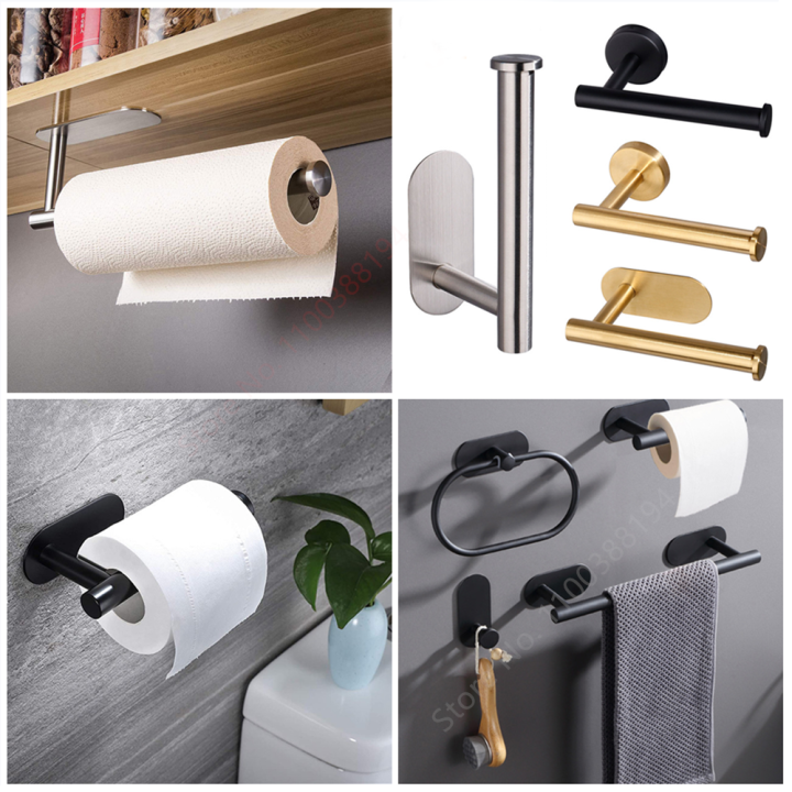 Hanging Paper Roll Towel Holder Bathroom Toilet Storage Stand Kitchen ...