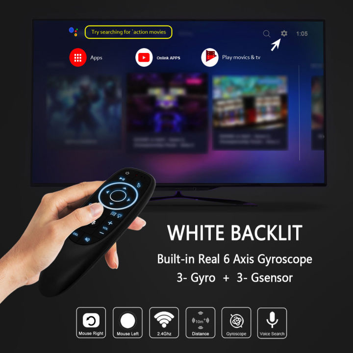 G10S%20Pro%20BT%20Voice%20Remote%20Control%202.4G%20Bluetooth%205.0%20Wireless%20Air%20Mouse%206%20Gyroscope%20IR%20Learning%20for%20Android%20TV%20Box%20H96%20X96%20MAX%20-%20Image%203