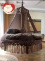 Macrame Double seated Swing, Macrame Hanging Chair, Macrame Porch Swing Bed, Hammock Swing, Indoor Chair, Macrame Outdoor Swing, Swing Bed,. 
