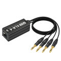 1Pair 4-Channel 3-Pin XLR Or 6.3Mm Audio And DMX Over Network Cable Extender, DMX512 Network Signal Extender Male+ Female. 