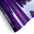 PET Forged Carbon Fiber Vinyl Wrap Glossy Laser Purple Bubble-Free Waterproof Car & Motorcycle Sticker Body Covering Films Decal. 