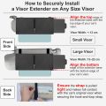 Polarized Sun Visor Extender for Car with Zipper Slider, Upgraded UV400 Car Sun Visor Extension with PC Lens and Side Sunshade. 