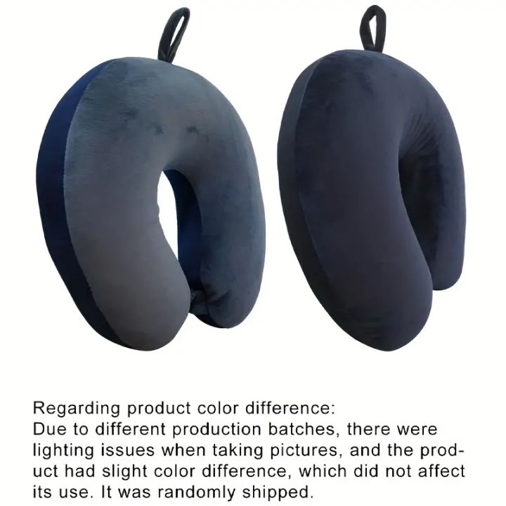 1pcsSimple Plush U-shaped Pillow Driving Travel Neck Pillow Nap Pillow Comfortable to Relieve Fatigue