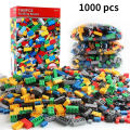 300/500/1000 DIY Creative Building Blocks Bulk Set Urban Classic Blocks Assembled Birthday Children's Educational Toys.